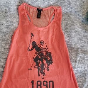 U.S. Polo Assoc coral tank top NWOT